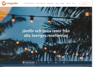 How reseguiden.se looks like on a tablet such as an iPad.