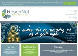 How resennet.dk looks like on a tablet such as an iPad.