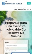 How reservadevuelos.es looks like on a mobile device such as an iPhone.