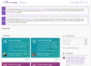 How resetera.com looks like on a tablet such as an iPad.