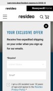 How resideo.com looks like on a mobile device such as an iPhone.