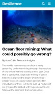 How resilience.org looks like on a mobile device such as an iPhone.