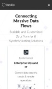 How resilio.com looks like on a mobile device such as an iPhone.