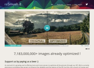How resmush.it looks like on a tablet such as an iPad.