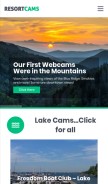 How resortcams.com looks like on a mobile device such as an iPhone.