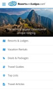 How resortsandlodges.com looks like on a mobile device such as an iPhone.