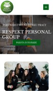How respektpersonal.pl looks like on a mobile device such as an iPhone.