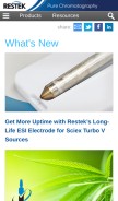 How restek.com looks like on a mobile device such as an iPhone.