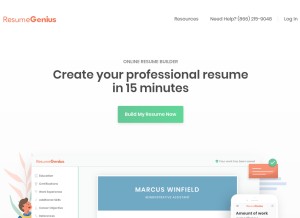 How resumegenius.com looks like on a tablet such as an iPad.