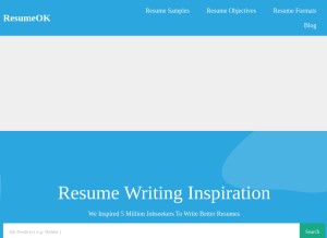 How resumeok.com looks like on a tablet such as an iPad.