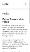 How ret3p.com looks like on a mobile device such as an iPhone.