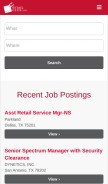 How retailgigs.com looks like on a mobile device such as an iPhone.
