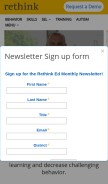 How rethinked.com looks like on a mobile device such as an iPhone.