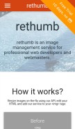 How rethumb.com looks like on a mobile device such as an iPhone.