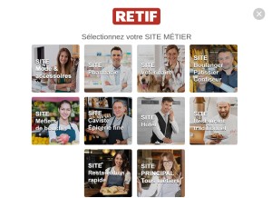 How retif.eu looks like on a tablet such as an iPad.