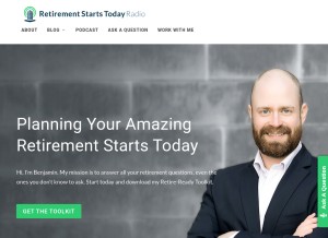 How retirementstartstodayradio.com looks like on a tablet such as an iPad.