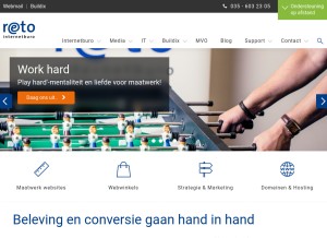 How reto.nl looks like on a tablet such as an iPad.