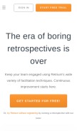 How retrium.com looks like on a mobile device such as an iPhone.