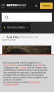 How retronews.fr looks like on a mobile device such as an iPhone.