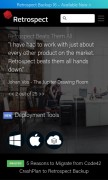 How retrospect.com looks like on a mobile device such as an iPhone.