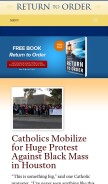 How returntoorder.org looks like on a mobile device such as an iPhone.