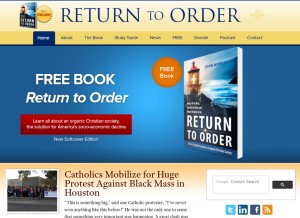 How returntoorder.org looks like on a tablet such as an iPad.