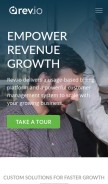 How rev.io looks like on a mobile device such as an iPhone.