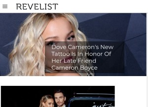 How revelist.com looks like on a tablet such as an iPad.