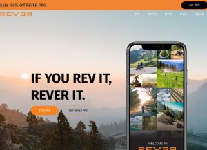 How rever.co looks like on a tablet such as an iPad.