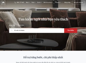How rever.vn looks like on a tablet such as an iPad.