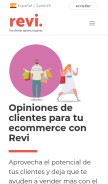 How revi.io looks like on a mobile device such as an iPhone.
