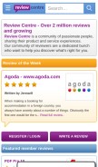 How reviewcentre.com looks like on a mobile device such as an iPhone.