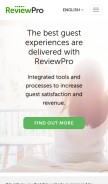 How reviewpro.com looks like on a mobile device such as an iPhone.