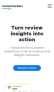 How reviewtrackers.com looks like on a mobile device such as an iPhone.