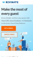 How revinate.com looks like on a mobile device such as an iPhone.