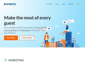 How revinate.com looks like on a tablet such as an iPad.
