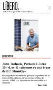 How revistalibero.com looks like on a mobile device such as an iPhone.