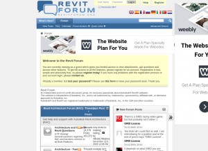 How revitforum.org looks like on a tablet such as an iPad.