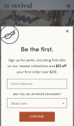 How revivalrugs.com looks like on a mobile device such as an iPhone.