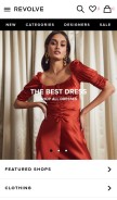 How revolveclothing.com looks like on a mobile device such as an iPhone.