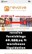 How revolvefurnishings.com looks like on a mobile device such as an iPhone.