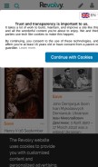 How revolvy.com looks like on a mobile device such as an iPhone.