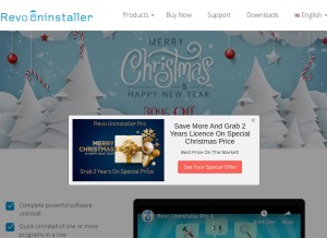 How revouninstaller.com looks like on a tablet such as an iPad.