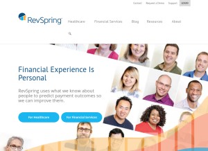 How revspringinc.com looks like on a tablet such as an iPad.