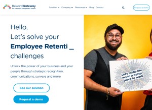 How rewardgateway.com looks like on a tablet such as an iPad.