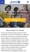 How rewardsforopinions.com looks like on a mobile device such as an iPhone.