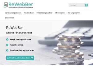 How rewebber.de looks like on a tablet such as an iPad.