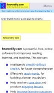How rewordify.com looks like on a mobile device such as an iPhone.