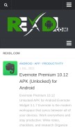 How rexdl.com looks like on a mobile device such as an iPhone.