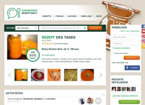 How rezeptwelt.de looks like on a tablet such as an iPad.